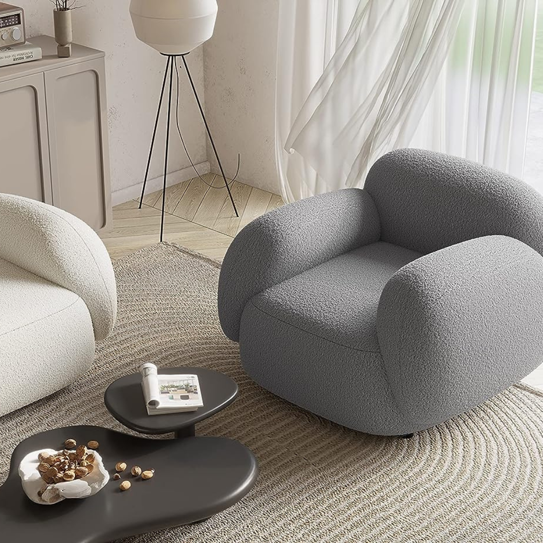 Comfy discount grey armchair