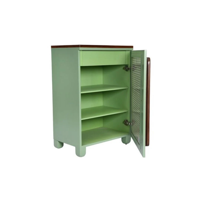 Cane Elegance Single Door Cabinet