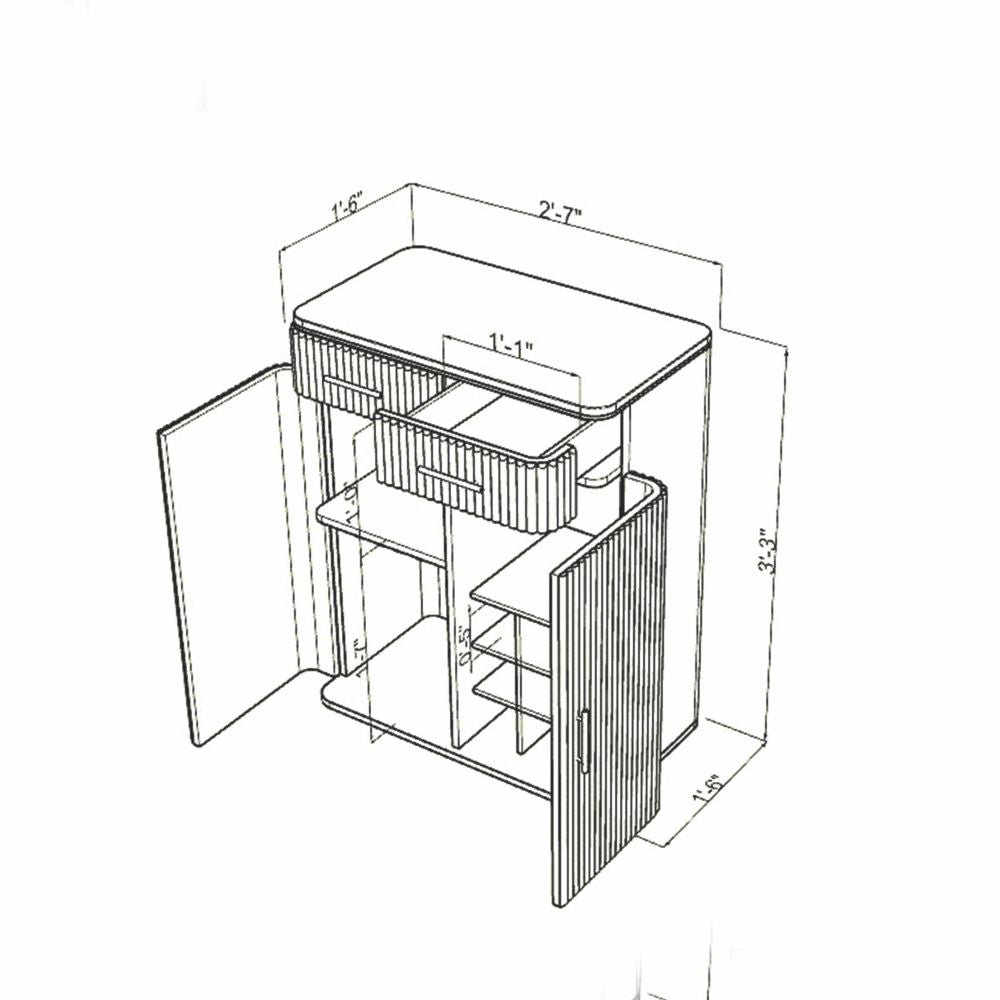 Exquisite Elixir Bar Cabinet