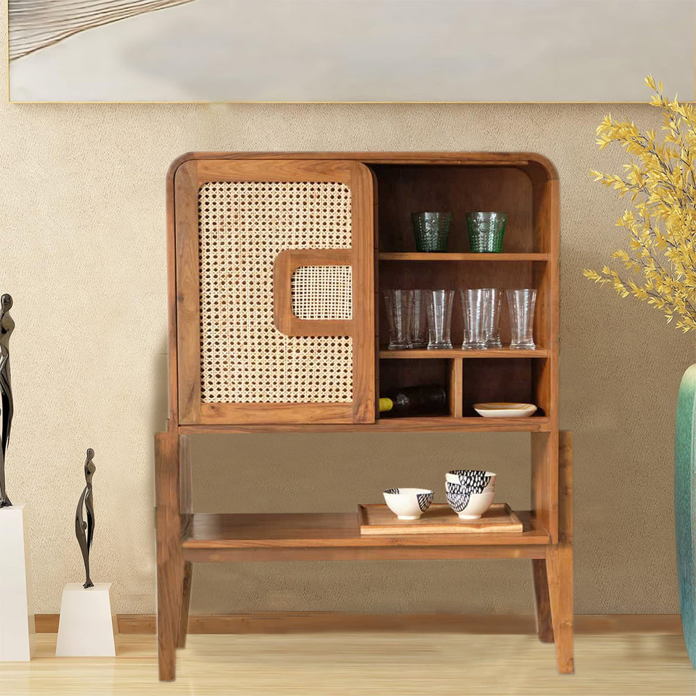 Wicker Isle Bar Cabinet