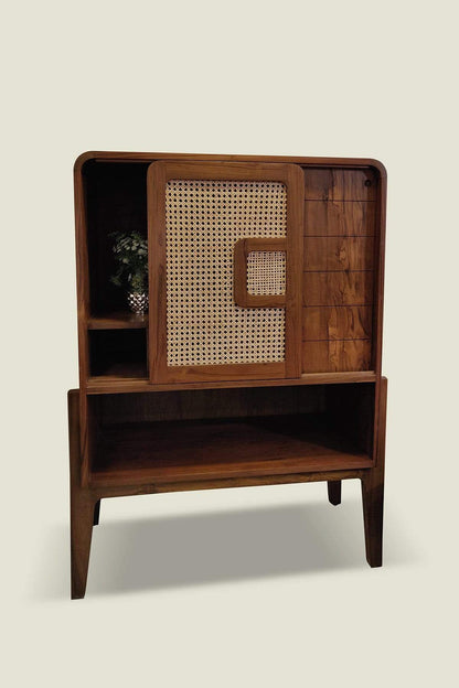 Wicker Isle Bar Cabinet