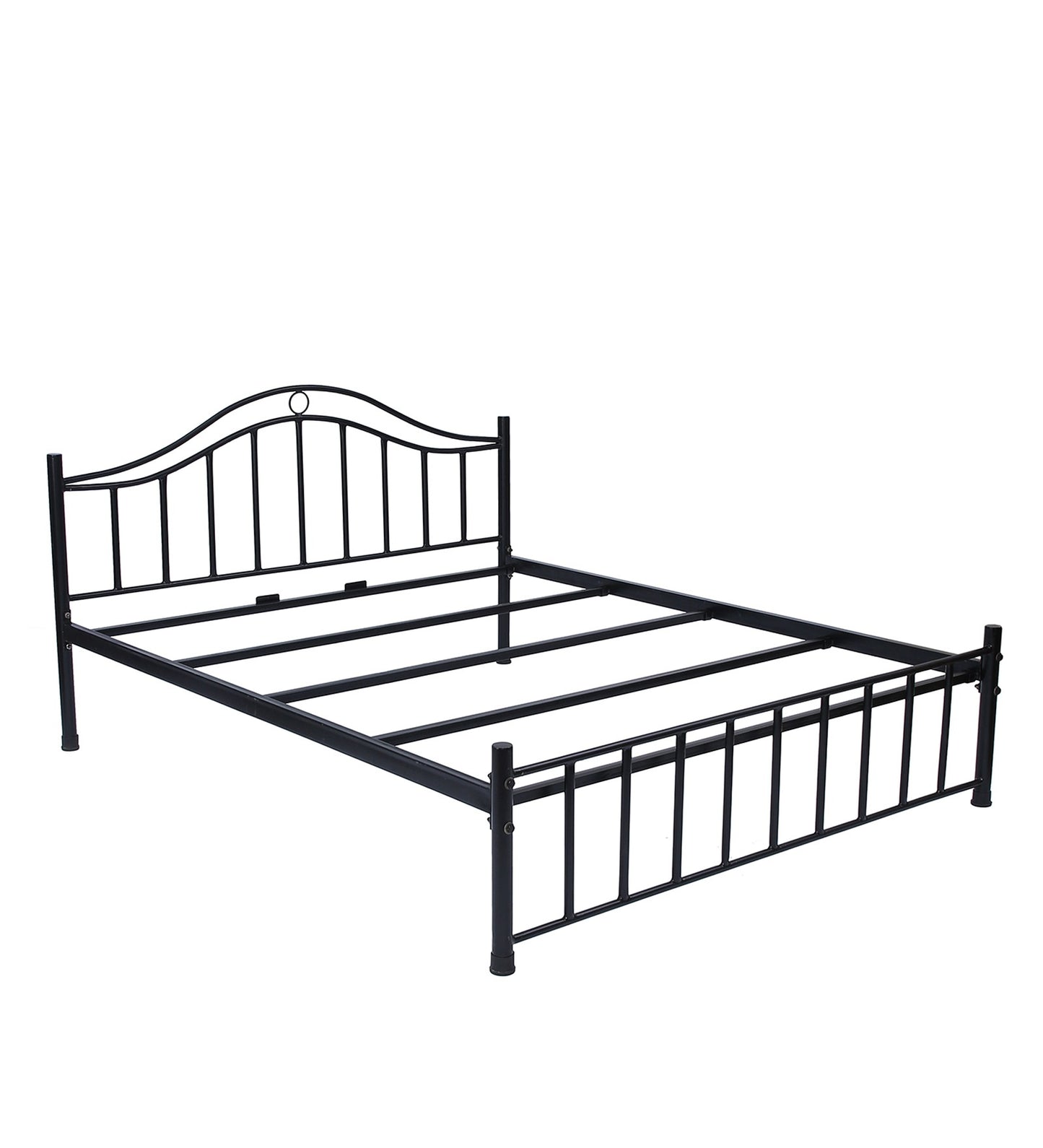 GLOBALLY INDIAN- Where Creativity Meets Living Signature Designs Metal Queen Bed in Black Color