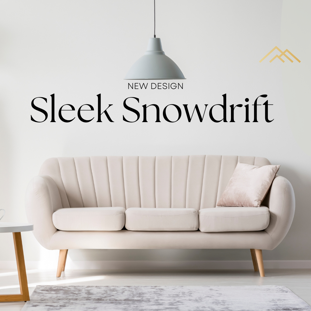 Sleek Snowdrift 3-Seater Sofa